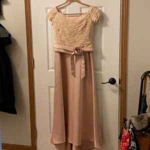 Mother of the Bride, Destinations By Mon Cheri, Blush Gown with Small Train.